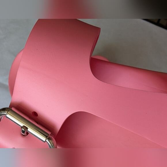 Prada Lug Sole Thong Sandals Flip flops Bubblegum Pink Size 36 US 6 Buckle - Picture 12 of 15